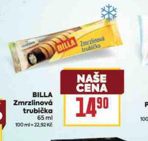 BILLA ZMRZLINOV TRUBIKA