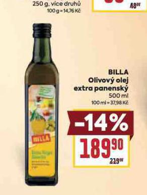 BILLA OLIVOV OLEJ EXTRA PANENSK