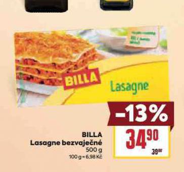 BILLA LASAGNE BEZVAJEN