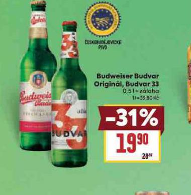 PIVO BUDWEISER BUDVAR ORIGINAL