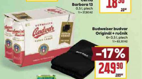 PIVO BUDWEISER BUDVAR ORIGINAL