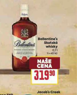 BALLANTINES SKOTSK WHISKY
