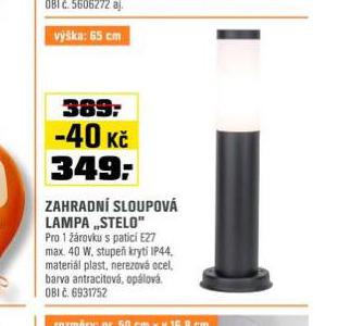 ZAHRADN SLOUPOV LAMPA