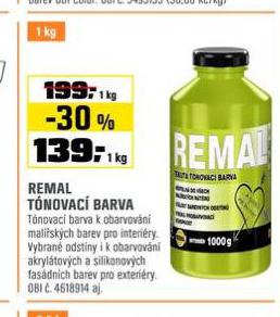 REMAL TNOVAC BARVA