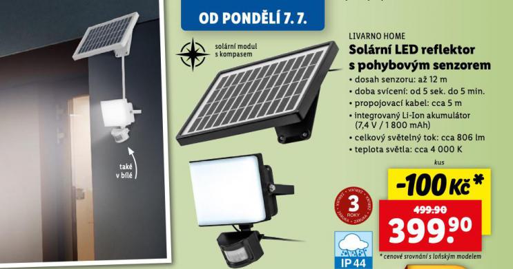 SOLRN LED REFLEKTOR S POHYBOVM SENZOREM