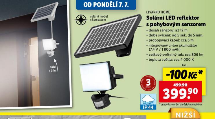 SOLRN LED REFLEKTOR S POHYBOVM SENZOREM