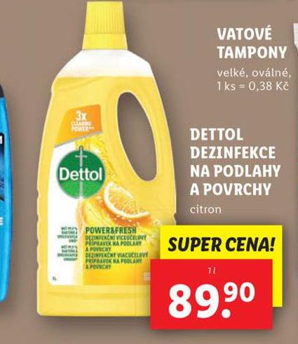 DETTOL DEZINFEKCE NA PODLAHY A POVRCHY