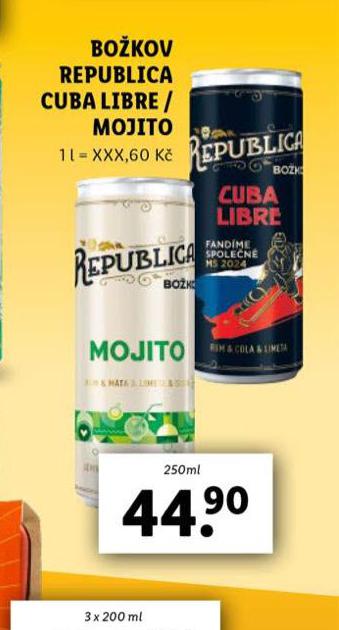 BOKOV REPUBLICA  / CUBA LIBRE / MOJITO