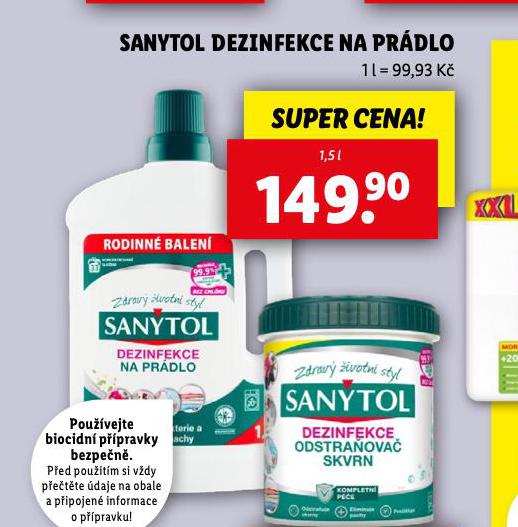 SANYTOL DEZINFEKCE NA PRDLO
