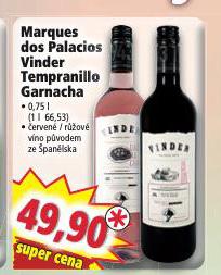 MARQUES DOS PALACIOS VINDER TEMPRANILLO GARNACHA