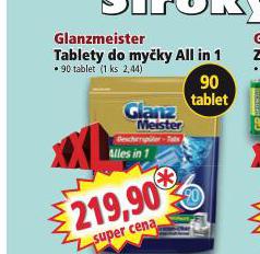 GLANZMEISTER TABLETY DO MYKY
