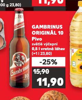 PIVO GAMBRINUS ORIGINL 10