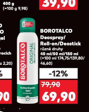 BOROTALCO DEOSPRAY / ROLL-ON / DEOSTICK