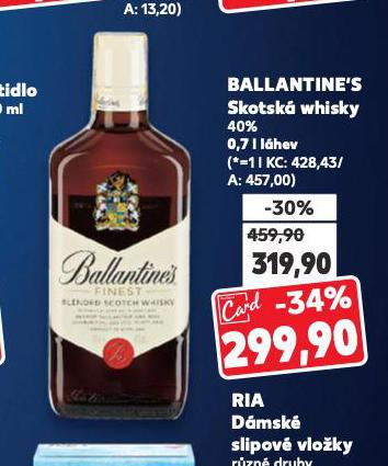 BALLANTINES SKOTSK WHISKY