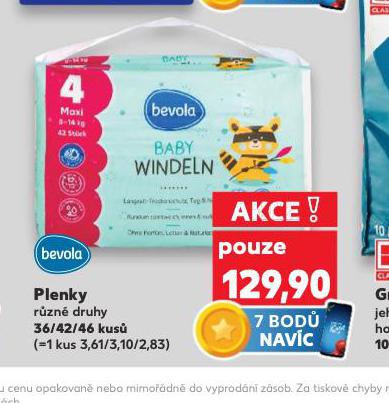BEVOLA PLENKY