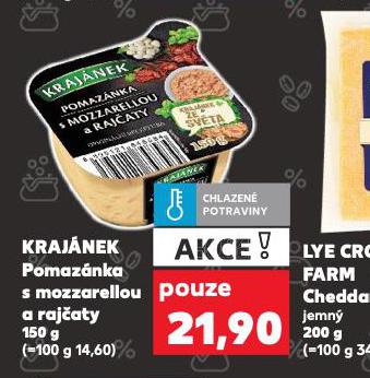 KRAJNEK POMAZNKA S MOZZARELLOU A RAJATY