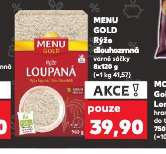 MENU GOLD RݎE DLOUHOZRNN