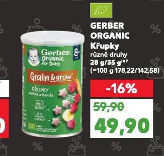 GERBER ORGANIC KUPKY