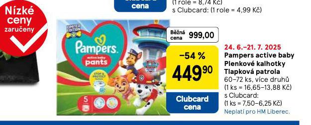 PAMPERS DTSK PLENKY