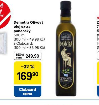 DEMETRA OLIVOV OLEJ EXTRA PANENSK