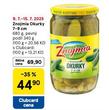 ZNOJMIA OKURKY 7-9 CM