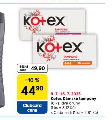 KOTEX DMSK TAMPONY