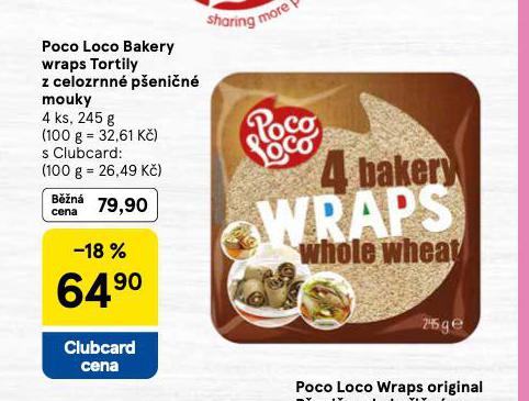 POCO LOCO BAKERY WRAPS TORTILLY