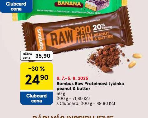 BOMBUS RAW PROTEINOV TYINKA PEANT & BUTTER