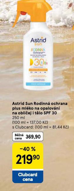 ASTRID SUN RODINN MLKO NA OPALOVN OF 30
