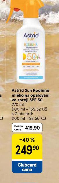 ASTRID SUN RODINN MLKO NA OPALOVN OF 50