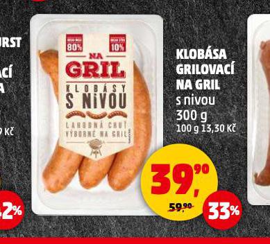KLOBSA GRILOVAC NA GRIL