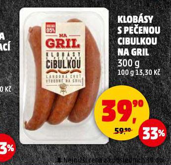 KLOBSY S PEENOU CIBULKOU NA GRIL