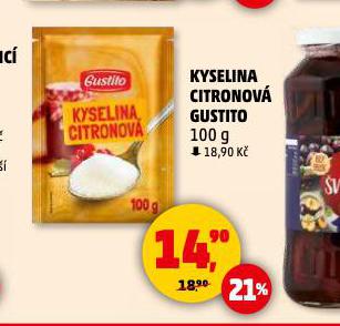 KYSELINA CITRONOV GUSTITO