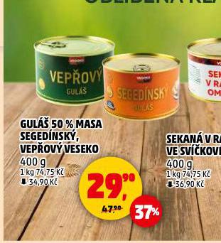 GUL 50% MASA SEGEDNSK, VEPOV VESEKO