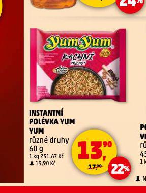 YUM YUM INSTANTN NUDLOV POLVKA
