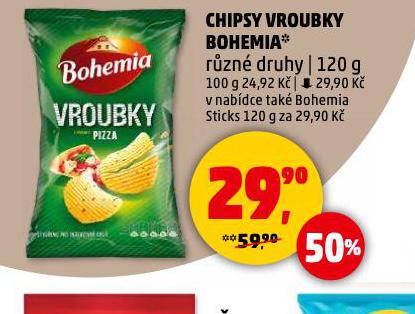 CHIPSY VROUBKY BOHEMIA