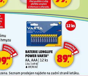 BATERIE LONGLIFE POWER VARTA