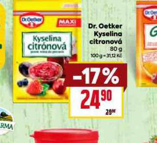 DR. OETKER KYSELINA CITRONOV