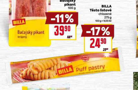 BILLA TSTO LISTOV