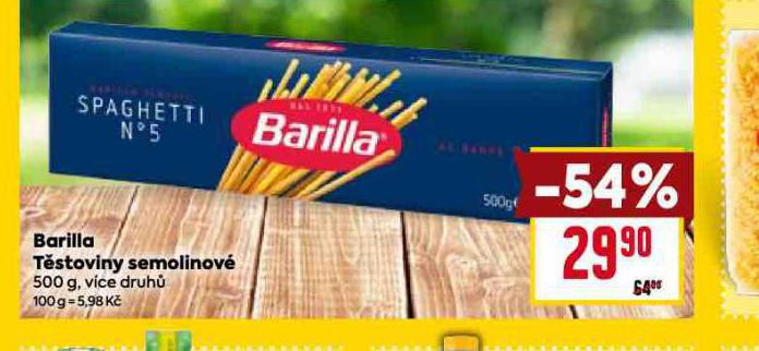 BARILLA TSTOVINY SEMOLINOV