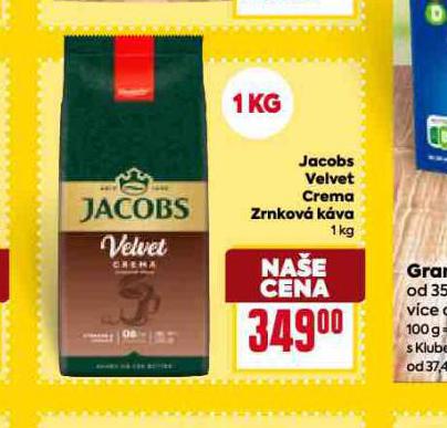 JACOBS VELVET CREMA ZRNKOV KVA