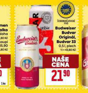 PIVO BUDWEISER BUDVAR ORIGINAL