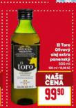 EL TORO OLIVOV OLEJ EXTRA PANENSK