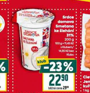 SMETANA KE LEHN 31%