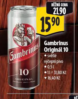 PIVO GAMBRINUS ORIGINL 10
