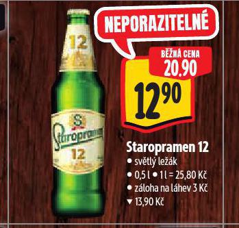 PIVO STAROPRAMEN 12