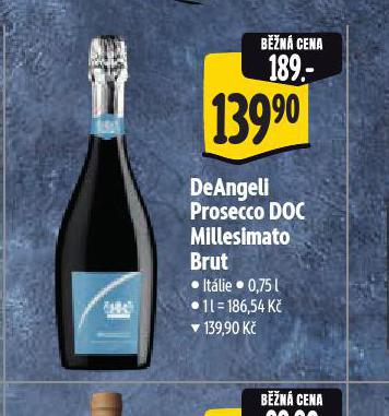 DEANGELI PROSECCO DOC  MILLESIMATO BRUT