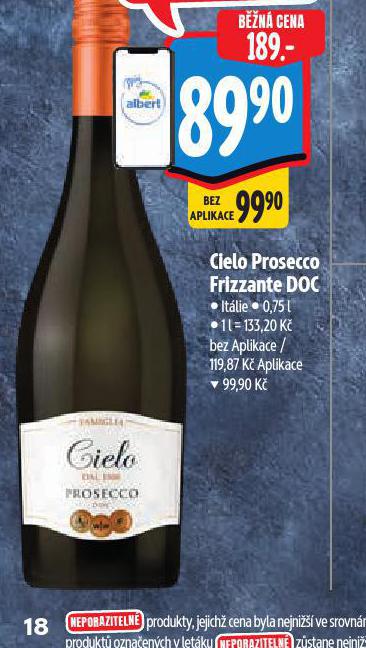CIELO PROSECCO FRIZZANTE DOC