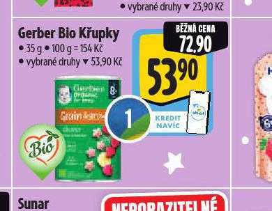 GERBER BIO KUPKY