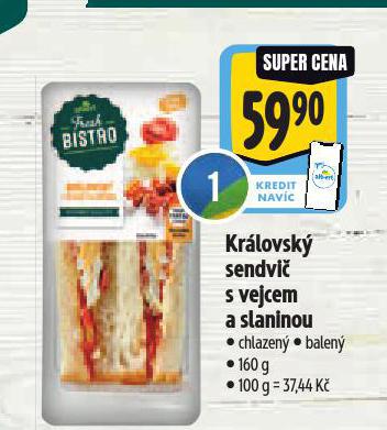 KRLOVSK SENDVI S VEJCEM A SLANINOU